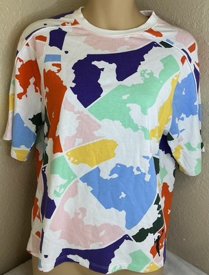 DSG Girl s Large WNBA Short Sleeve Top Print, Color Splash
