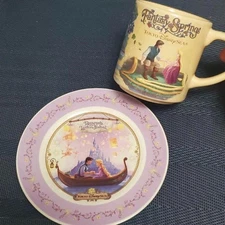Japan Tokyo Disney Resort Fantasy Springs Souvenir Rapunzel Mug & Plate Set NEW