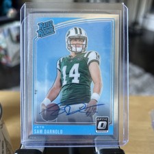 2018 Sam Darnold Optic Rated Rookie Auto /50 On Card. rookie card picture