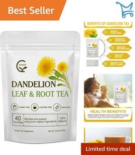 Organic Dandelion Leaf Root Tea 40 Bags Kidney Digestion Detox Herbal
