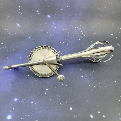 Antique Aluminum Beauty Egg Beater USA, Patent April 20 1920, Long Island City