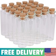 20ml Small Glass Bottles,Tiny Glass Vials,Jars With Cork Stoppers,Message