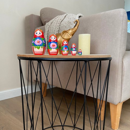 Juego de 5 muñecas de anidación Matryoshka - Muñeca rusa con flores de lirios - Imagen 11 de 14