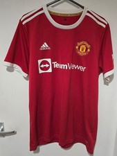 MANCHESTER UNITED 2021-22 HOME SHIRT SANCHO 25  ADIDAS FOOTBALL SIZE LARGE 