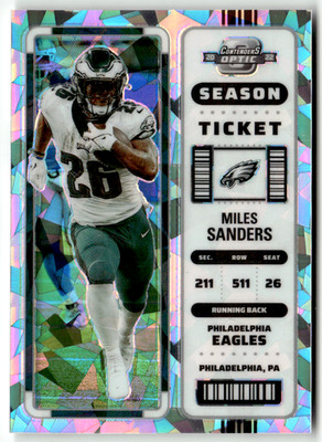 2022 Panini Contenders Optic NFL No. 55 Miles Sanders Cracked Ice Prizm 15/22