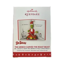 2016 Hallmark Dr. Seuss's The Grinch Carved the Roast Beast Ornament