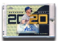 Marketplace image: PETE ALONSO 2020 Topps Chrome Decade's Next Superfractor Autograph SSP Auto 1/1
