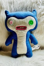 Retired Fuggler Funny Ugly Monster Blue Plush RARE 
