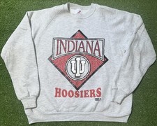Vintage Indiana Hoosiers Sweatshirt Mens XL Gray Football Crewneck Made in USA