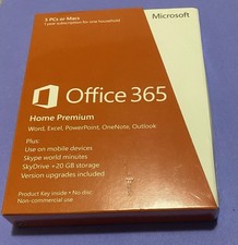 Microsoft 365 Home Premium 5PCs or Macs 1 year Subscription SEALED