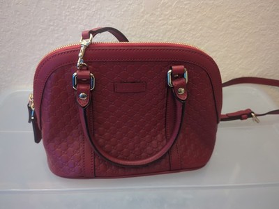 Gucci Microguccissima Mini Dome Bag In Red Leather. Authentic. Never Used In Box