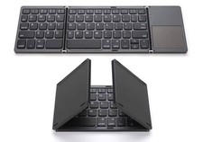 Folding Bluetooth Keyboard with Touchpad, Rechargeable Portable Travel Keyboa...