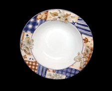 Mikasa Ultra COUNTRY CIRCLE Patchwork Floral Wide Rimmed Soup Bowl(s) EXC DISC