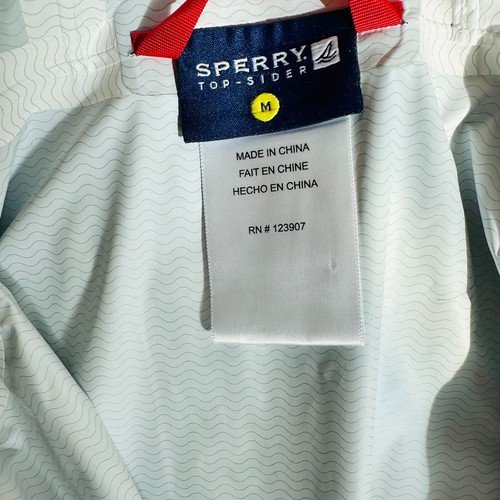 EUC SPERRY TOP-SIDER STS 35 SOFT SHELL LIGHT JACKET RAINCOAT WITH HOODIE MEDIUM - Picture 8 of 10
