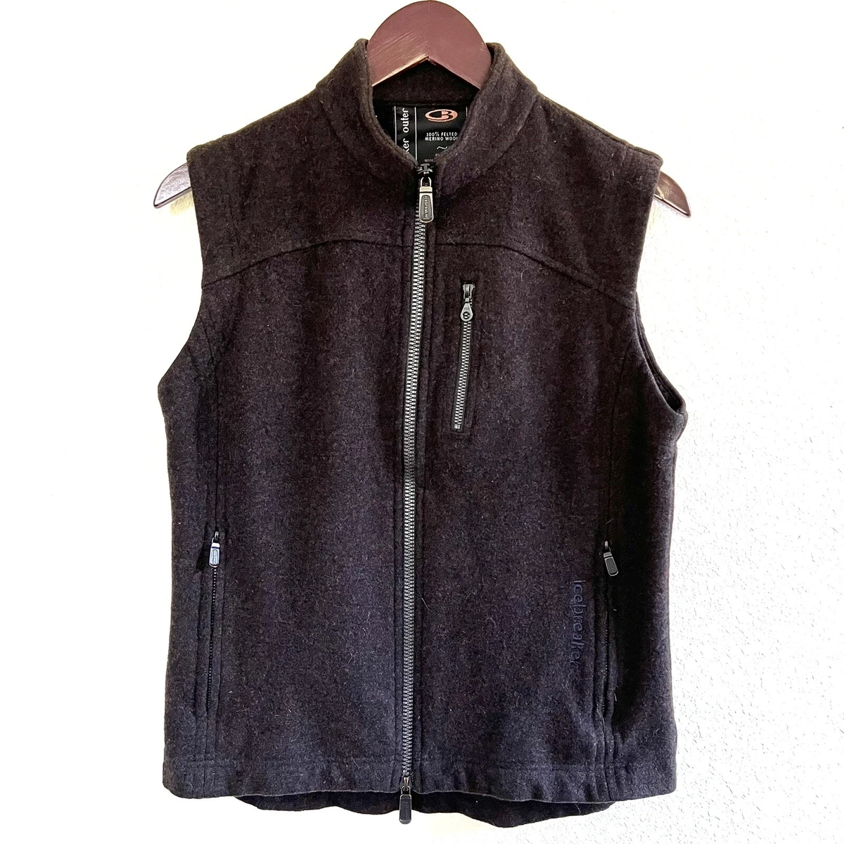 Icebreaker Outer Layer Vest 100% Felted Merino Wool -Warm & Wind