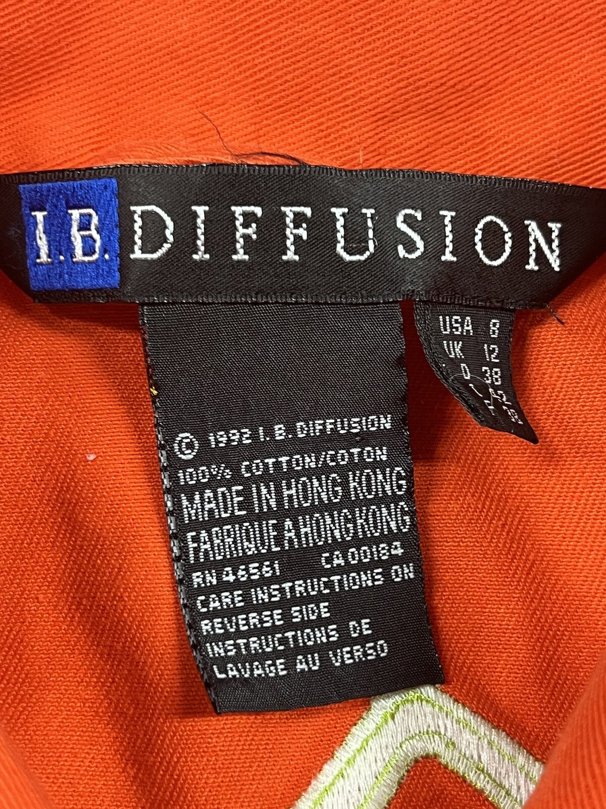 Vintage IB Diffusion Jacket Abstract Geometric 90… - image 7