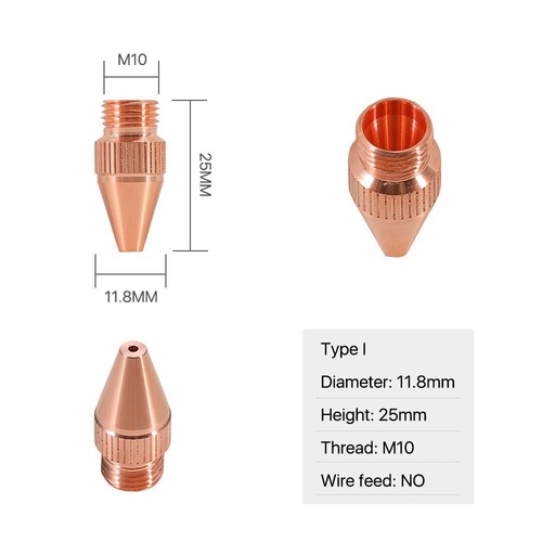 Clouday QILIN Laser Welding Nozzle M10 11.8mm Hand-held Copper Welding Nozzles - Picture 20 of 22
