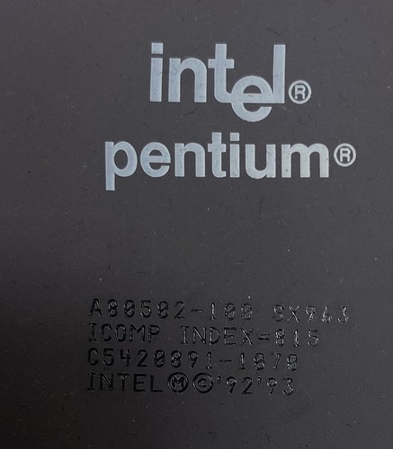 Intel Pentium SX963 100MHz 50MHz Bus Socket 7 Vintage Processor A80502-100 (#2) - Picture 2 of 4