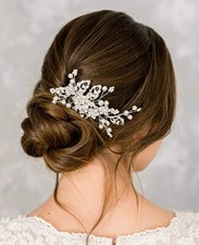 Bridal pearl/crystal hair comb