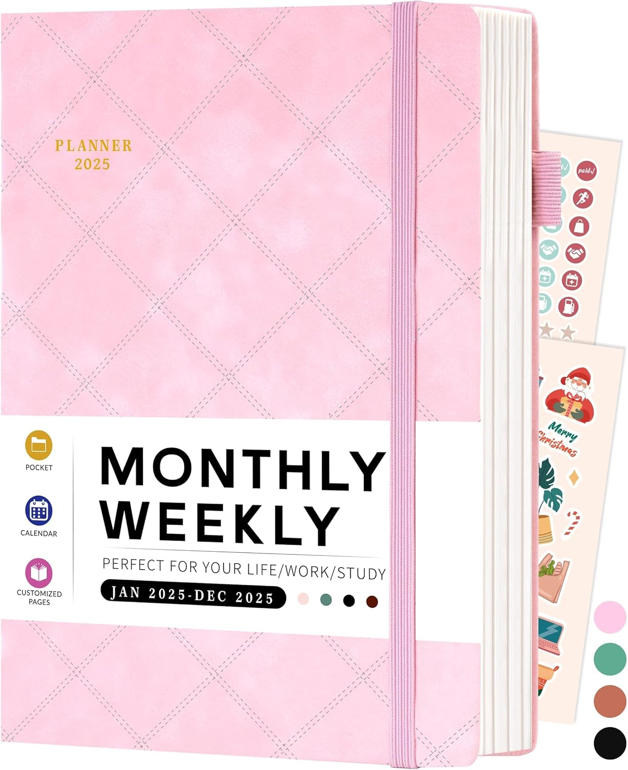 2025 Planner Weekly Monthly 2025 Calendar 12 Month Planners for Men Women Hardco