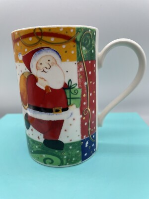 Jolly Christmas Dunoon Tasse Santa Xmas Tee Kaffeetasse festliches Design Jane Heyes