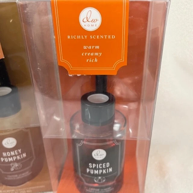 3 LOT - DW Home PUMPKIN ALL SPICE-HONEY PUMPKIN Scented Reed Diffuser 3.4 oz ea. - Image 4 of 4