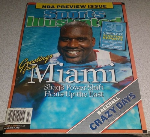 Sports Illustrated Magazine October 25, 2004 Shaq Miami Heat NBA New No Label