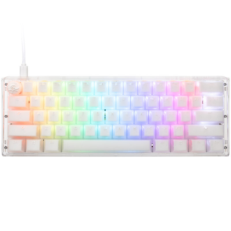 Thumbnail - Ducky One 3 Aura White Mini Gaming Tastatur, Rgb Led - Mx-blue (us)