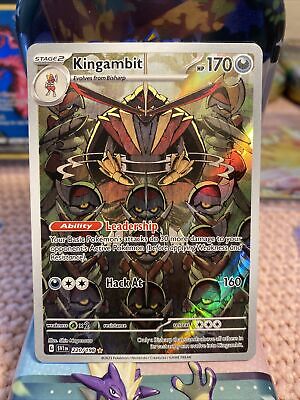  Pokemon - Kingambit 220/198 - Scarlet & Violet - Illustrator  Rare - Holo Full Art : Toys & Games