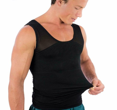 Camisa de compresión ginecomastia adelgazante para hombres moldeador de cuerpo para ocultar hombre boobs moobs - Imagen 4 de 24