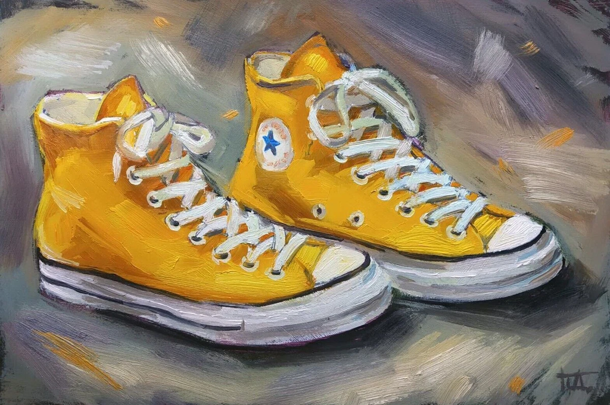Painting converse shoes top