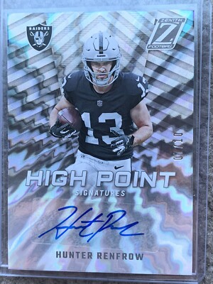 2022 Panini Zenith Hunter Renfrow Auto High Point SP Raiders LIGHTNING # d /10