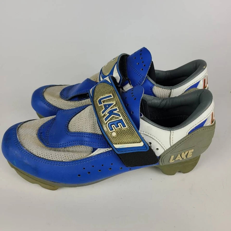 Lake Mens Cycling Shoes Blue Hook & Loop Fasteners Low Top 10 - Image 3 of 4