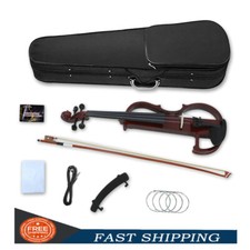 4-string Electric Violin with Silent Finish Sophisticated Wine Red Hue