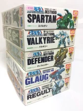 Macross BANDAI VALKRIE,DESTROID DEFENDER STARTAN,TACTICAL POD REGULT (Set of 5)