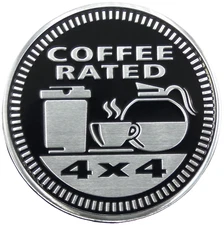 1pc Coffee Rated Sticker Decal Emblem 4x4 Badge Auto, Truck, Fender 6cm 2.36"