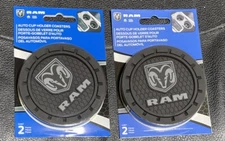 4 Pc  Ram Gray Auto Car Coaster Cup Holder truck - 2 packs Of 2 Pc