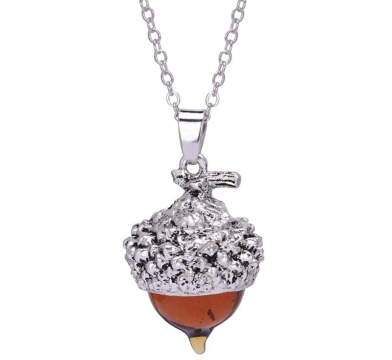 Collares y colgantes De moda de color Ámbar de Vidrio