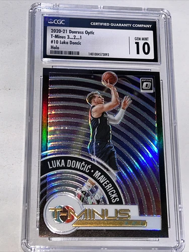 2020 Panini Donruss Optic T-Minus 3 2 1 Holo Prizm Luka Doncic #10 CGC 10 GEM MT