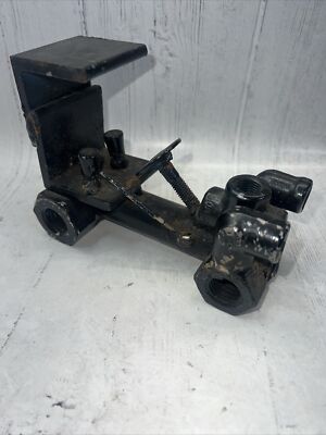 Scrap Nuts And Pipe Metal Art Craft Painted Black Car Metal Sculpture Read