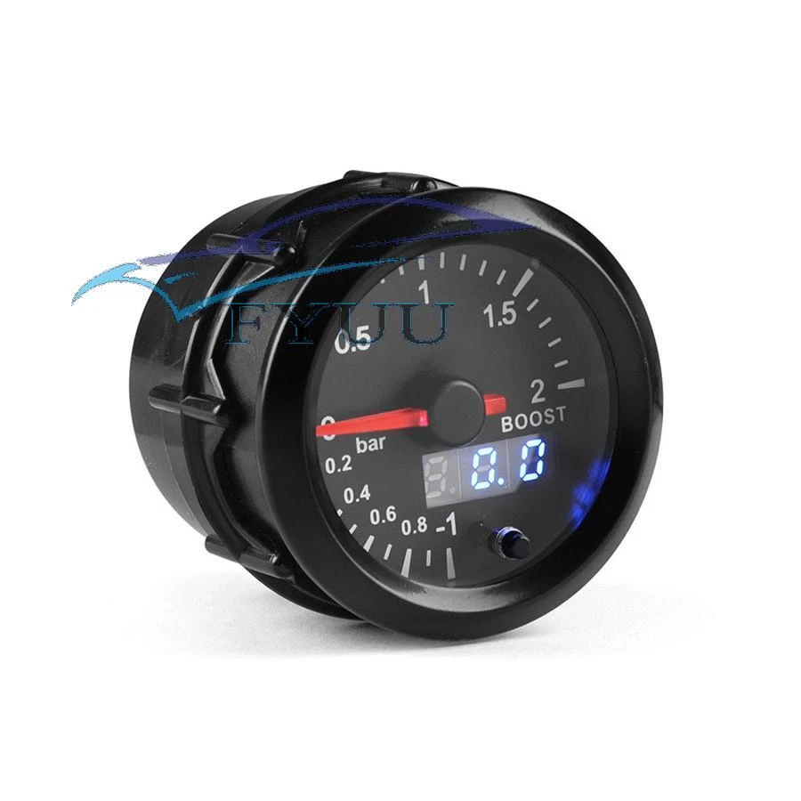 2 inch 12V Car Digital+Pointer Turbo Boost Meter Bar Pressure Gauge 7 Color LED - Image 3 of 4