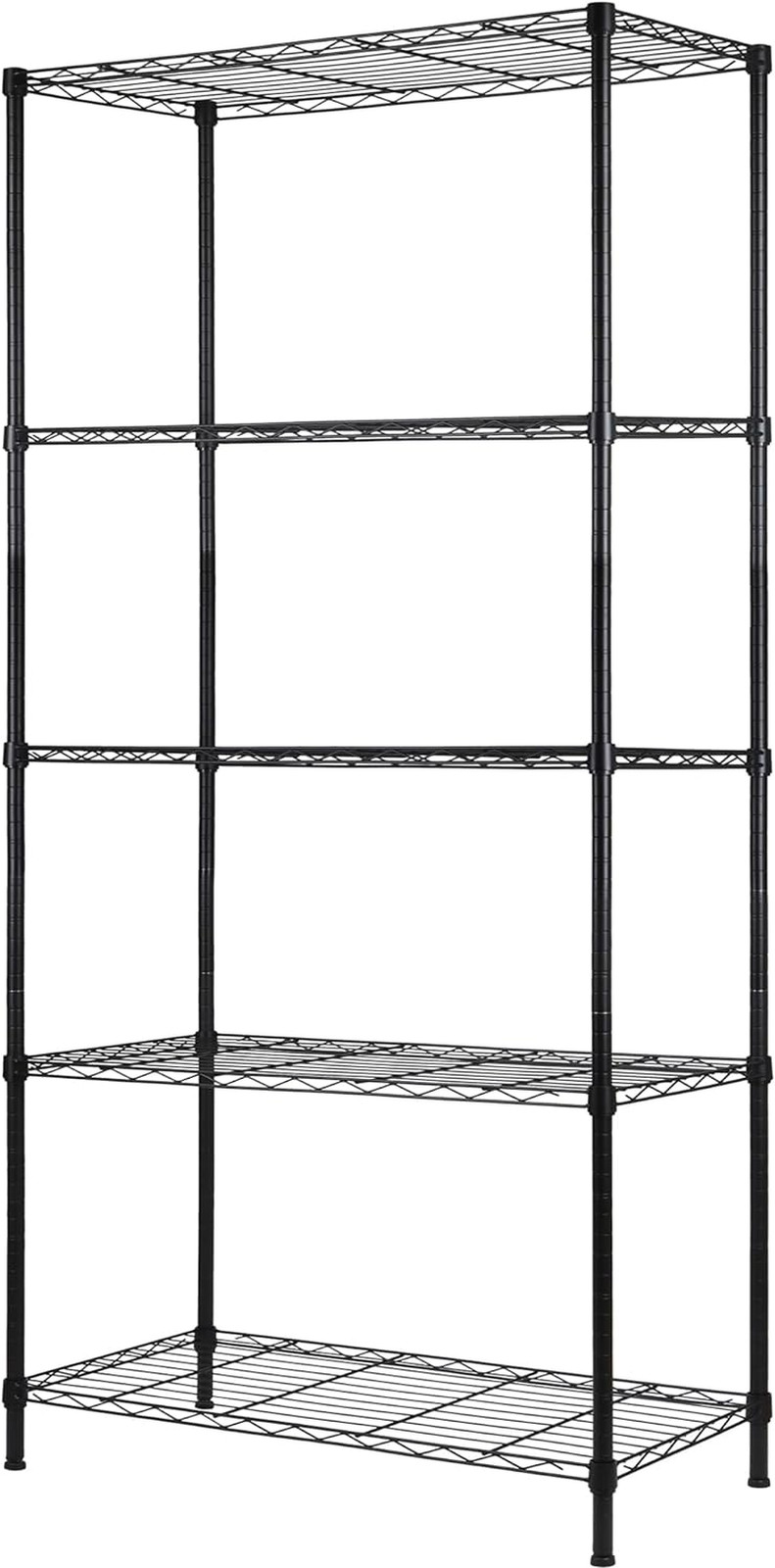 REGILLER 5-Wire Shelving Metal Storage Rack Adjustable Shelves,Standing Storage