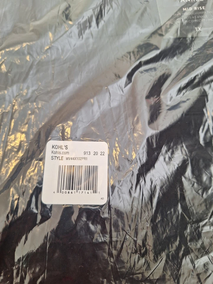 Nuevos Pantalones Al Tobillo Ajustados Simply Vera Wang Tiro Medio Para Mujer Negros Talla 1X Nuevos Foto 3 de 4