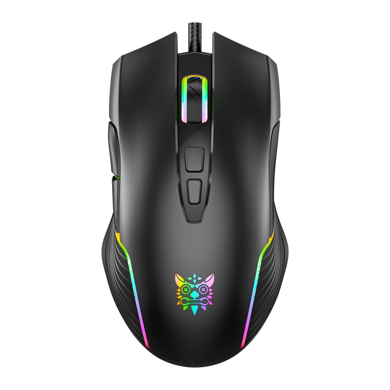 Wired Ergonomic Gaming Mouse with 7-Color RGB Breathing Backlight-image
