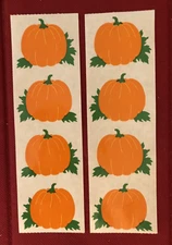 Mrs Grossman's PUMPKINS Sticker Strips LOT of 2 Pumpkin Patch Halloween