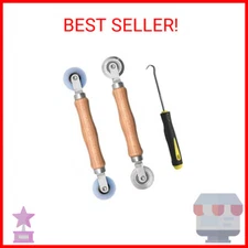 BAYTORY 3Pcs Screen Tool, Window Screen Spline Roller Tool with Wooden Handle an