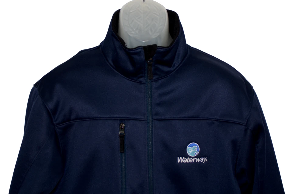 Chaqueta de trabajo fluvial antigua para hombre talla M azul resistente al agua peso ligero Foto 3 de 4