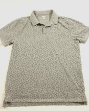 Old Navy Polo Shirt Size Medium Built In Flex Gray Floral