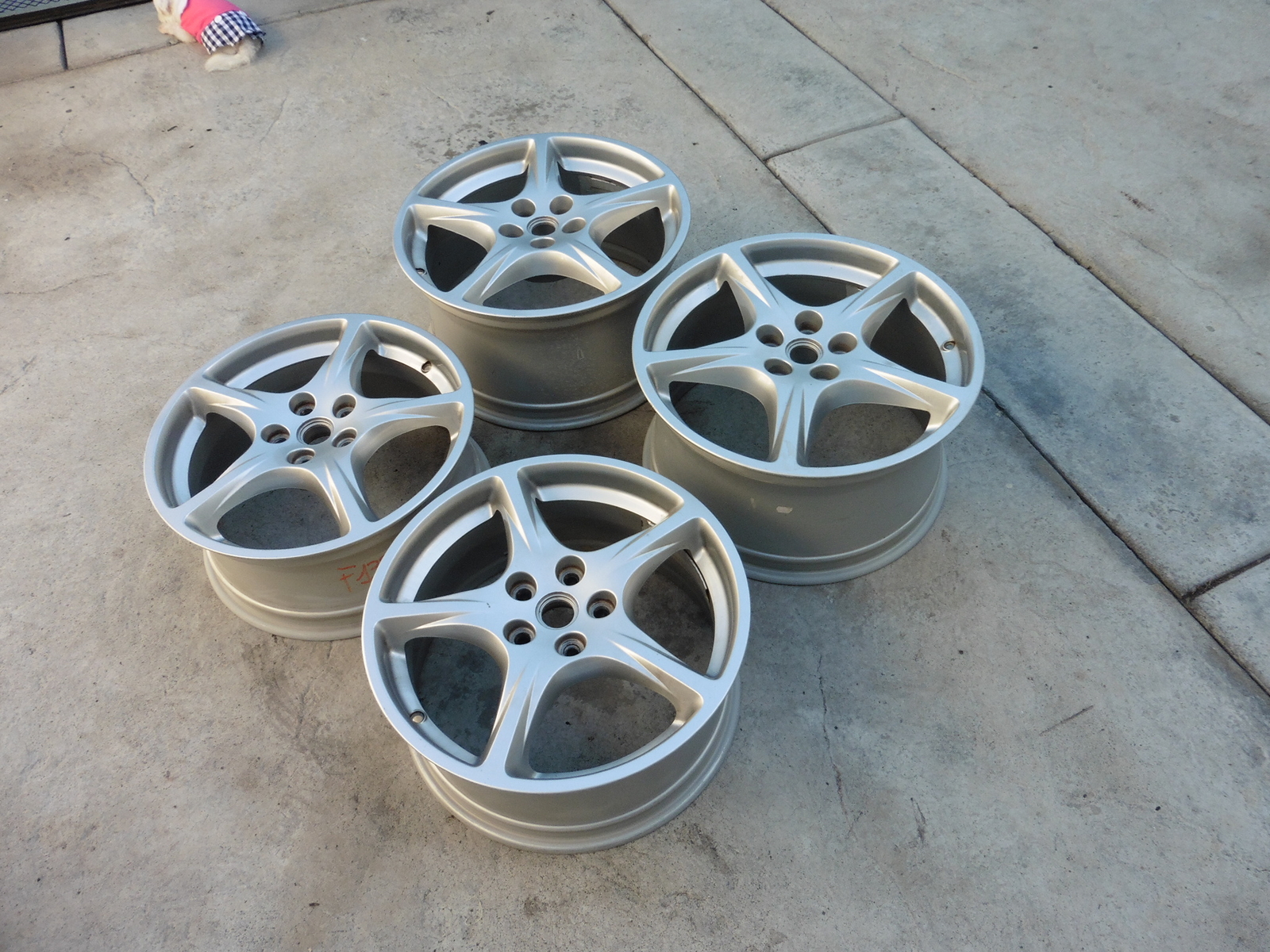 2005-2011 Ferrari 612 Scaglietti Front Rear 5 Spoke Alloy Wheel Rim Set 194186