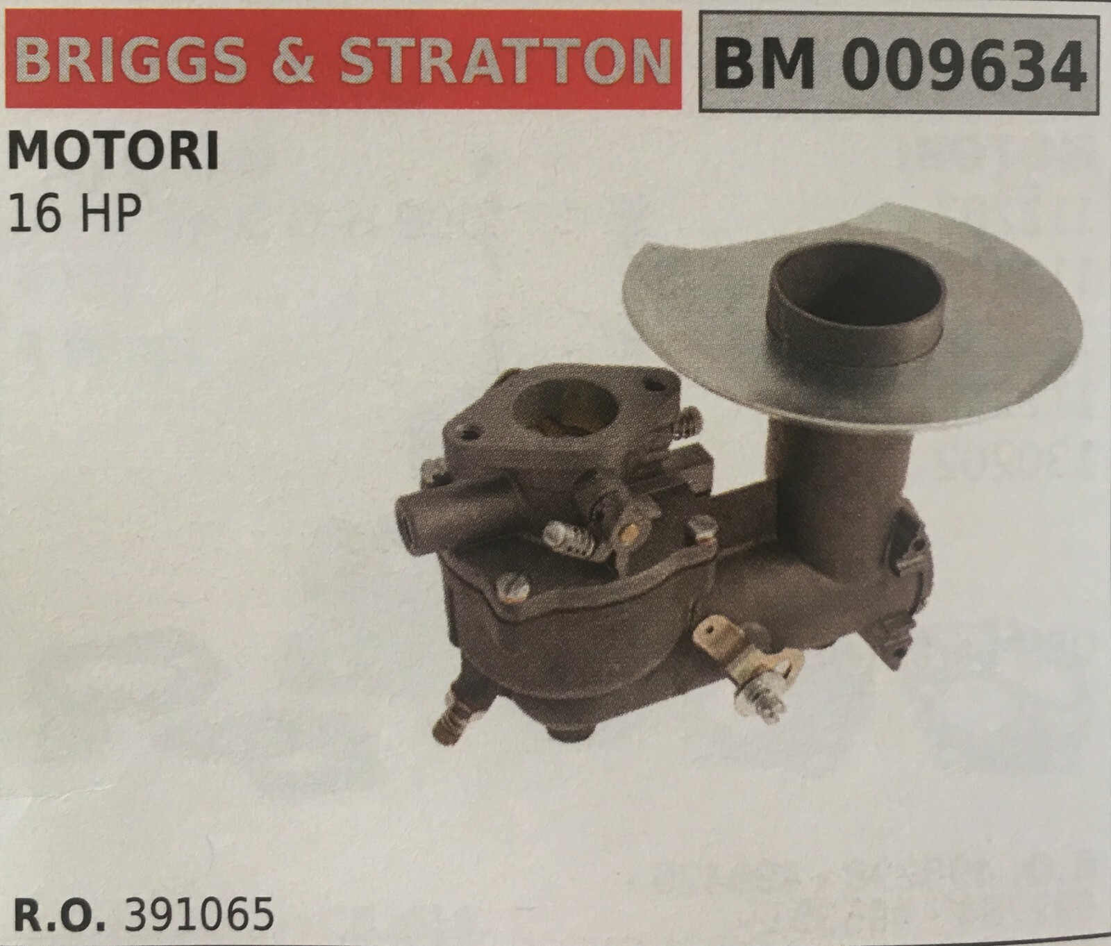 Acquista Carburatore BM009634 Brumar per Motori B&S 16 HP - Offerta
